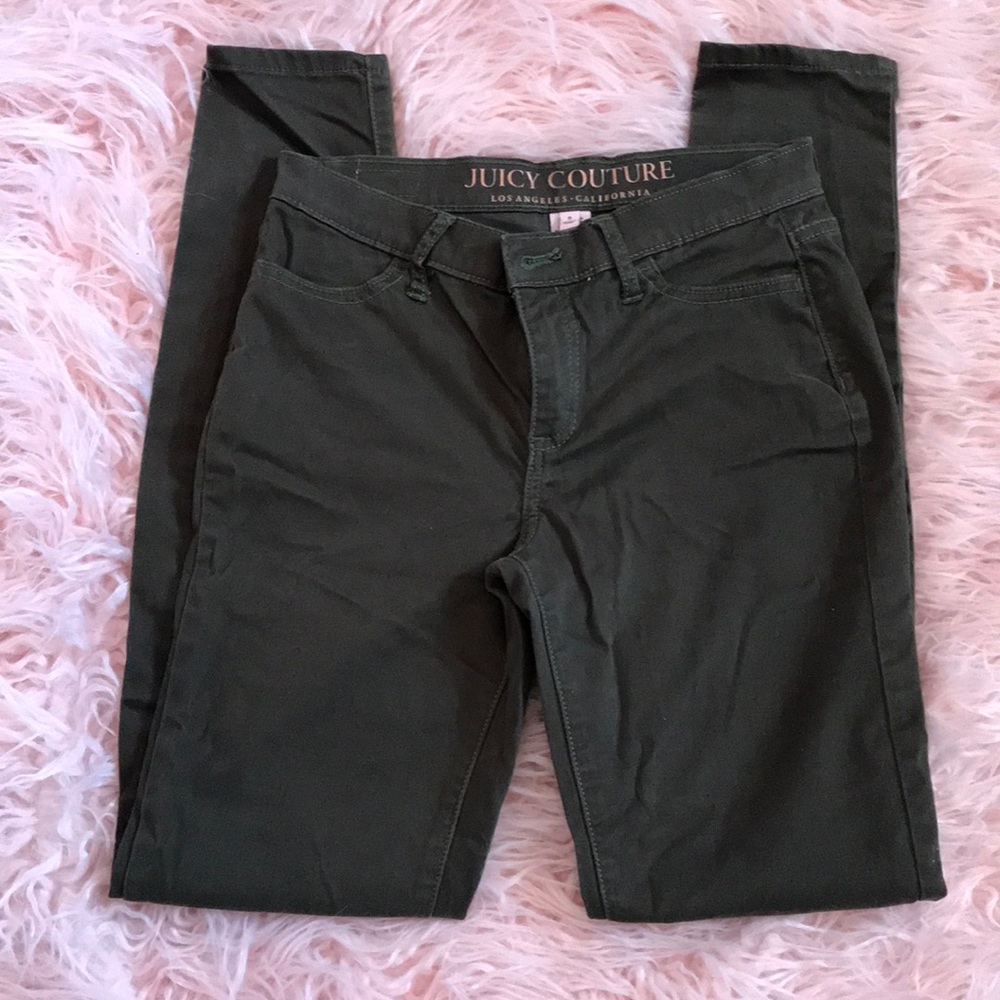 NWOT Juicy Couture brushed skinny olive jeans